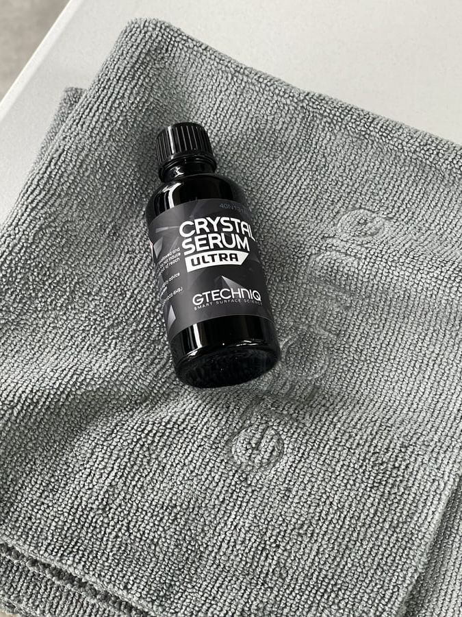 Gtechniq Exo and Crystal Serum Ultra ceramic coating products — professional-grade coatings used by Glossworks Nelson