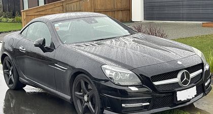 Rain beading across ceramic coated paintwork on a dark vehicle in Nelson