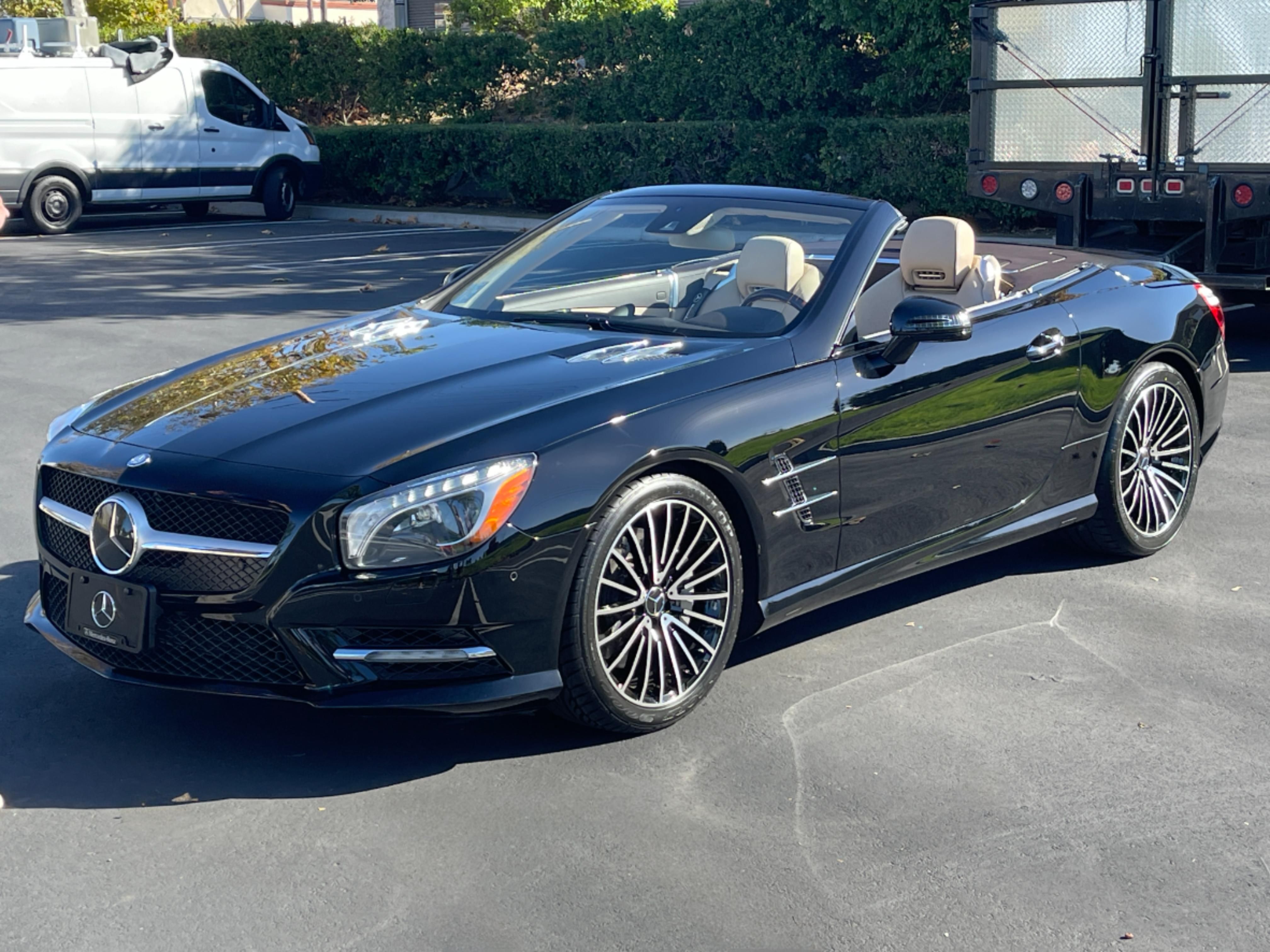 Mercedes showcasing exceptional gloss and depth achieved with Crystal Serum Ultra protection in sunlight