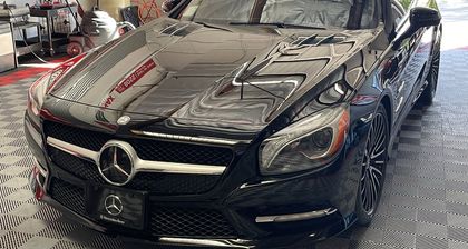 Mercedes SL550 exterior after full paint correction and ceramic coating