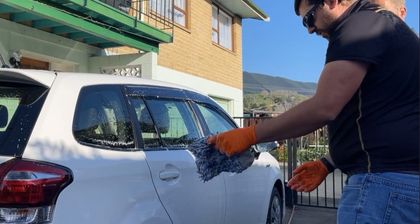 Washing a vehicle using clean wash media and correct technique