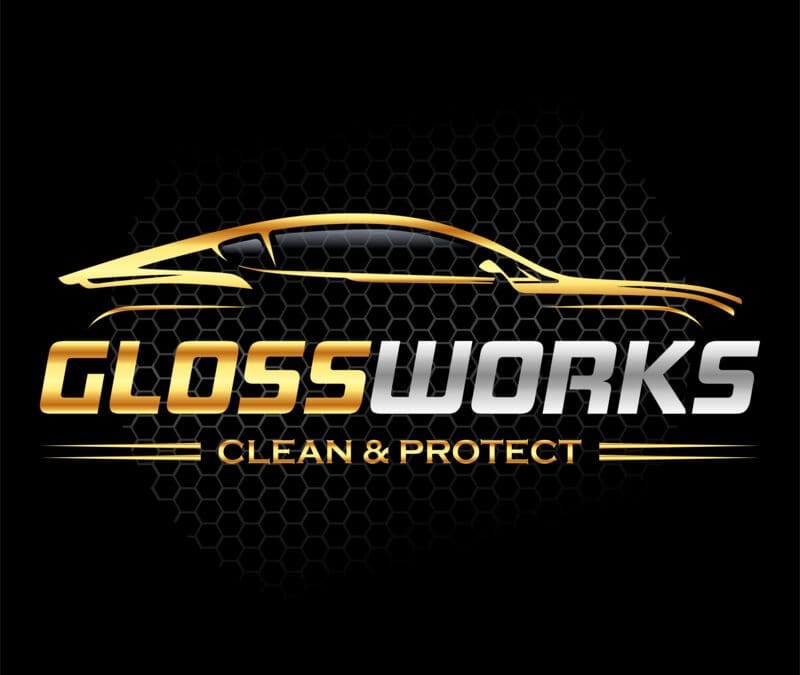 The logo for Glassworks Clean and Protect incorporates the expertise of Nelson Vehicle Grooming and detailing to provide exceptional polishing services.